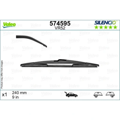 Abbildung von Scheibenwischer Valeo 574595 240mm hinten Bügelwischblatt RENAULT: Megane 4, Kadjar, Talisman Grandtour, PEUGEOT: 5008 II