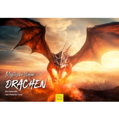 Abbildung von Edition Seidel Premium Kalender Drachen 2025 Format DIN A3 Wandkalender mystische Wesen Mythologie Fantasy Drache Melanie Viola
