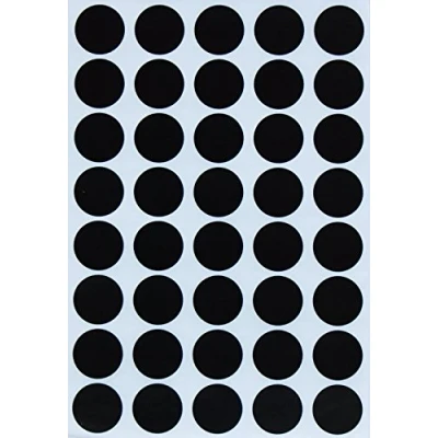 Abbildung von Runde Sticker Schwarz 19mm 1,9cm Klebepunkte 600 Stück von Royal Green