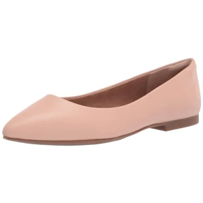 Abbildung von Amazon Essentials Damen Ballerinas mit spitzem Zehenbereich, Zartrosa, 38.5 EU Weit