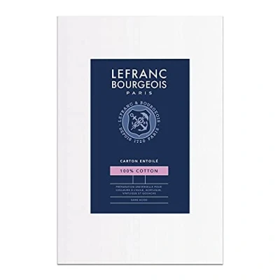 Abbildung von Lefranc Bourgeois 806652 Malkarton 50x70cm, 100% Baumwolle, doppelte weiße universal Grundierung für Acrylfarben &amp; Ölfarben, Malpappe Profis Hobbymaler