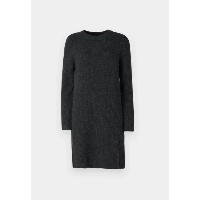 Abbildung von Pieces Pcellen Oneck Dress Strickkleid, Damen, Größe: Medium, Dark grey