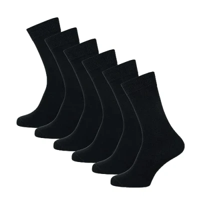Abbildung von Nur Der Herren 6er Pack Baumwolle Business Classic Mit Komfortbund Socken, Schwarz, 39 42 EU