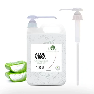 Abbildung von Bio Aloe Vera Konzentrat, 100% rein, Haut &amp; Haarpflege, Für DIY Kosmetik, flüssig, frisch, rein und natürlich, 2000 ml