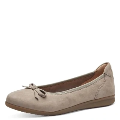 Abbildung von Tamaris Klassischer Ballerina, Damen, Größe: 38, Stone Schuhe