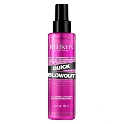 Abbildung von Redken Stylingspray mit Hitzeschutz bis zu 230, Pflegende Föhnhilfe für Glanz und Geschmeidigkeit, Verkürzt die Föhnzeit, Quick Blowout, 1 x 125 ml