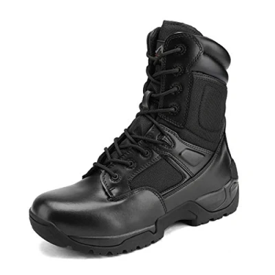 Abbildung von NORTIV 8 Herren Militärstiefel Einsatzstiefel mit Reißverschluss Taktische Boot Security Stiefel Kampfstiefel Springerstiefel Armee Outdoor Trekking Schuhe,Size 43,Schwarz,Response