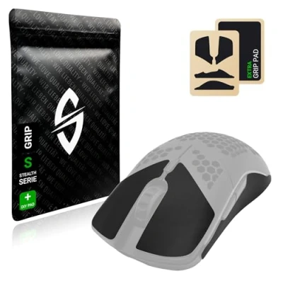 Abbildung von SensoryBoost Grip Tape Set für Glorious Model O (+ extra Pad) Schweißabsorbierend, extrem rutschfest, Ultradünn (0.5mm) Selbstklebend &amp; Rückstandsfrei Gaming Maus Zubehör
