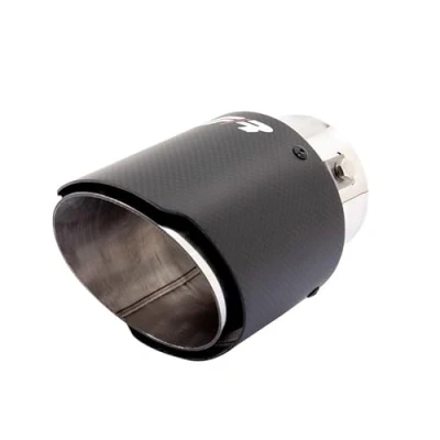 Abbildung von Simoni Racing TRX/98C Auspuffblende 102mm carbon rund, gerade Edelstahl 155mm