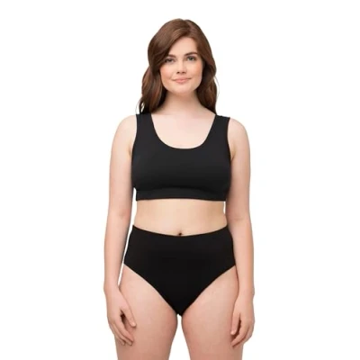 Abbildung von Ulla Popken Damen Bustier T Shirt BH, schwarz, 58 60