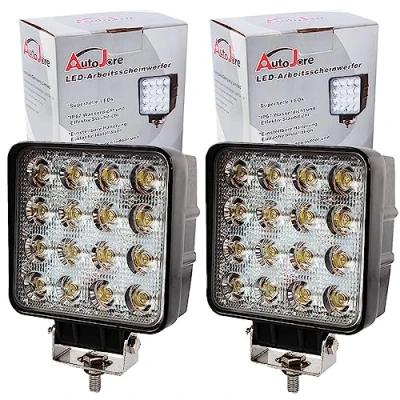 Abbildung von AUTOJARE 4inch 48W LED Arbeitsscheinwerfer Offroad Scheinwerfer Zusatzscheinwerfer, 12V 24V Flutlicht Reflektor Arbeitslicht für SUV ATV Truck Boat Tractor (4inch, S006)