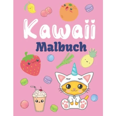 Abbildung von Kawaii Malbuch: 50 Süße und Einfach Malvorlagen für Kinder Erwachsene