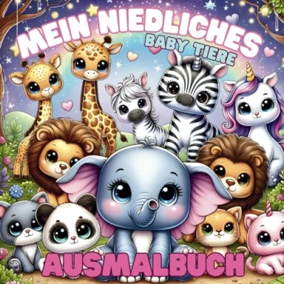 Abbildung von Mein niedliches Babytiere Ausmalbuch: Malbuch mit süßen und knuddeligen Tierbabys. Spielerisches Ausmalen für Kinder ab 4 Jahre.