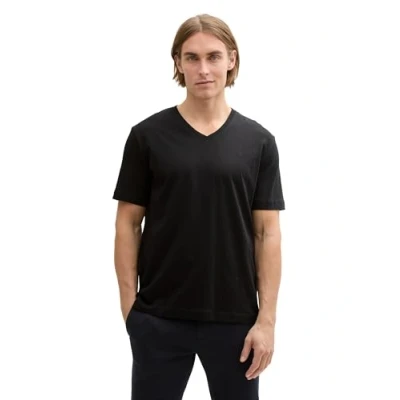 Abbildung von TOM TAILOR T Shirt aus Baumwolle mit Logo Print, Peacock Green, M