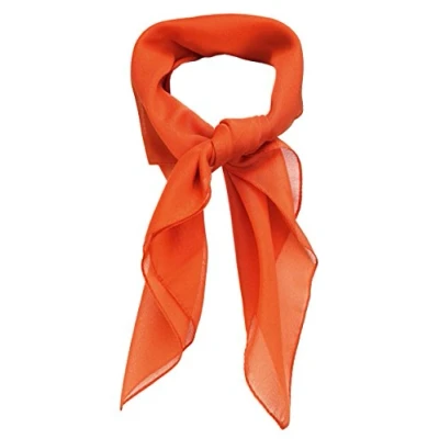 Abbildung von TigerTie Feines Damen Chiffon Nickituch in orange einfarbig Uni Größe 58 cm x Tuch Halstuch Schal