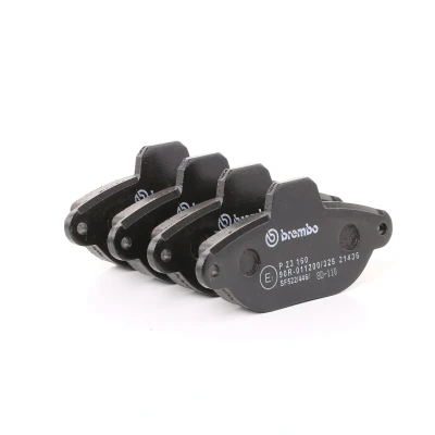 Abbildung von BREMBO P 23 160 Bremsbelagsatz inkl. Verschleißwarnkontakt ohne Zubehör FIAT: 500 Hatchback, Punto II I FORD: KA Hatchback