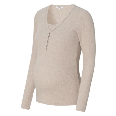 Abbildung von Noppies Amala Nachtwäsche Shirt, Damen, Größe: XS, Taupe melange