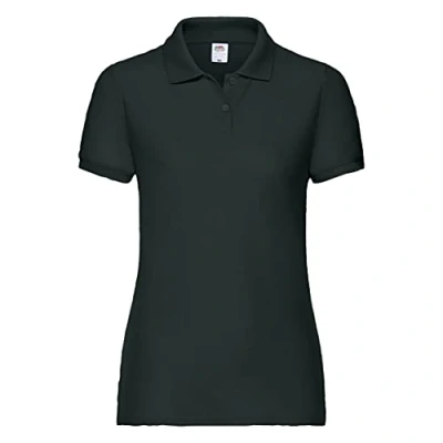 Abbildung von Damen Lady Fit Poloshirt 65/35 XS S M L XL XXL verschiedne Größen von Fruit of the Loom S,Schwarz