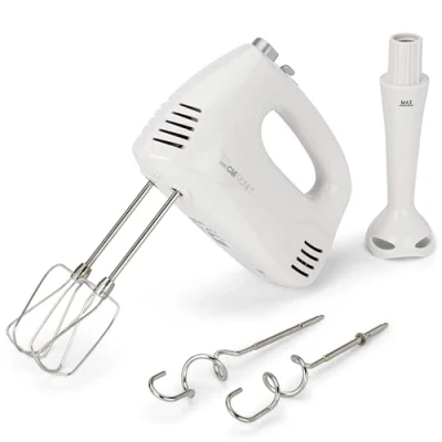 Abbildung von Clatronic® Handmixer Hand und Stab Mixer in Einem Handrührgerät mit kraftvollem 300 Watt Motor Rührgerät 5 Geschwindigkeitsstufen Turbostufe &amp; Auswurftaste HM 3524