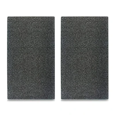Abbildung von Zeller 26255 Herdabdeck /Schneideplatten Granit, 2 er Set, Glas, anthrazit 52 x 30 0.8 cm