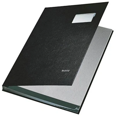 Abbildung von Leitz 57010095 Unterschriftsmappe, 10 Fächer, Überzug PP, schwarz
