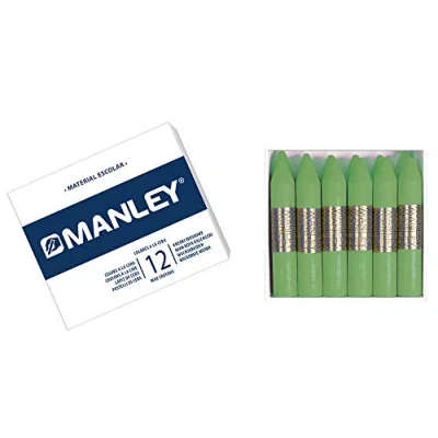 Abbildung von MANLEY MNC04657 Box 12 Wachsmalstifte, grün