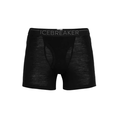 Abbildung von Icebreaker 100% Merinowolle Herren Base Layer Everyday Boxers mit Eingriff 175 Ultralight Fabric Unterhosen Männer Boxershorts Unterwäsche Merino Schwarz/Monsoon, S