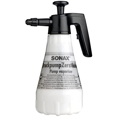 Abbildung von SONAX 496900 496.900 Druckpump Zerstäuber lösemittelbeständig 1,5 Liter, Black