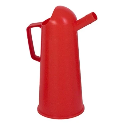 Abbildung von hünersdorff Ölmaßgefäß 932700 2,0l, mit eingeprägter Skala, rot, PP, made in Germany