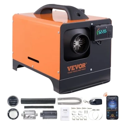 Abbildung von VEVOR Luft Dieselheizung Standheizung 12 V 8 kW, Luftheizung Air Diesel Lufterhitzer, 0,160,62 L/Std. Auto mit LCD Display &amp; Fernbedienung Bluetooth APP Steuerung