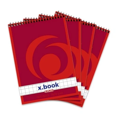 Abbildung von Herlitz 1196344 Spiralnotizblock A6, 50 Blatt 4 Stück