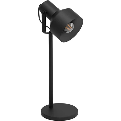 Abbildung von EGLO Tischlampe Casibare, 1 flammige Tischleuchte industrial, monochrom, Nachttischlampe aus Metall in Schwarz, Wohnzimmerlampe, Lampe mit Schalter, E27 Fassung