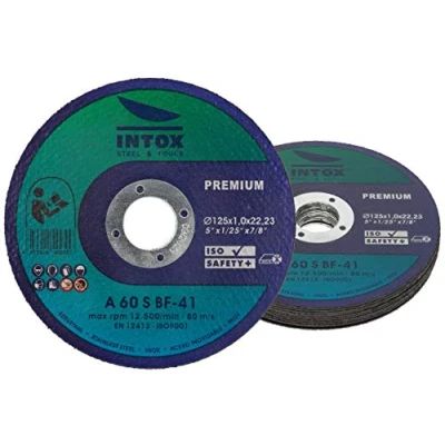 Abbildung von INTOX 125mm x 1,0mm Dünne Trennscheiben 10er Pack für Metall, Stahl &amp; Edelstahl Premium INOX Flexscheiben Winkelschleifer Präzises Schnelles Schneiden