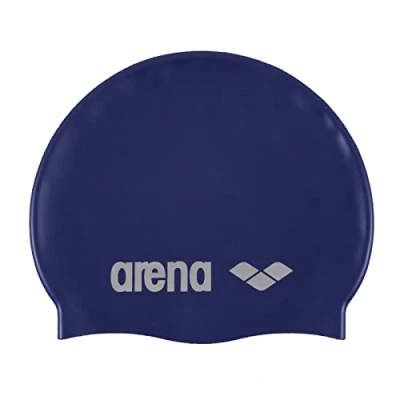 Abbildung von ARENA Unisex Erwachsene Classic Silicone Badekappe, Black Silver (55), NS EU