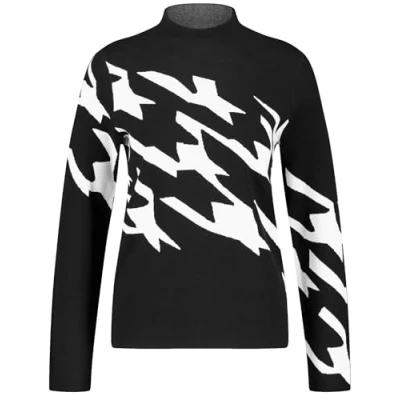 Abbildung von Gerry Weber Strickpullover, Damen, Größe: 42, Black ecru houndstooth jcd