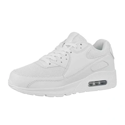 Abbildung von Elara Damen Herren Sneaker Unisex Sport Laufschuhe Turnschuhe Chunkyrayan H001 Z001 White 36
