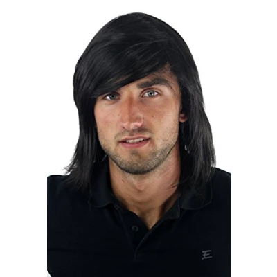 Abbildung von WIG ME UP GFW892 2 Herren Perücke Männer Lang Jugendlich Lässig Modisch Schwarz Toupet