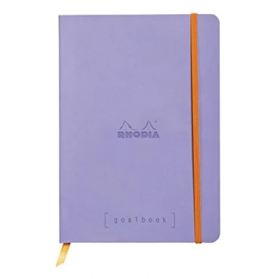 Abbildung von Rhodia 117749C Notizheft Goalbook (DIN A5, 14,8 x 21 cm, Dot, praktisch und trendige, mit weichem Deckel, 90g, elfenbeinfarbigem Papier, 120 Blatt, Gummizug, Lesezeichen) 1 Stück, Iris