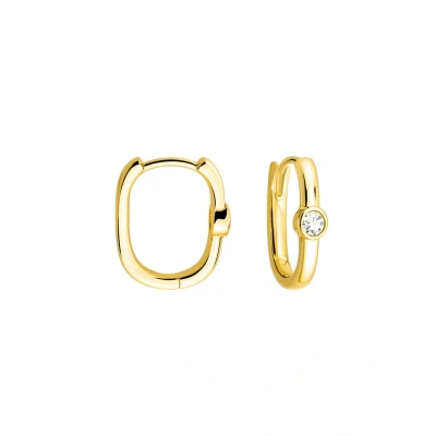 Abbildung von SOFIA MILANI Damen Ohrringe 925 Silber vergoldet/golden Zirkonia Creole E2632