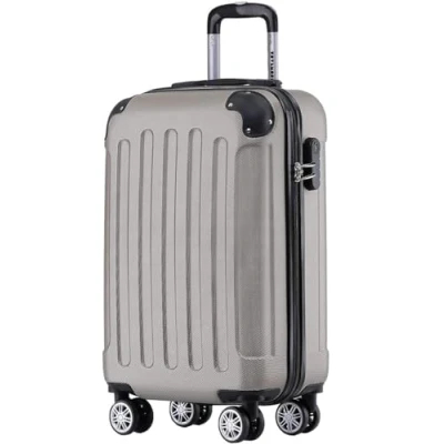 Abbildung von TRVLMORE Handgepäck Koffer 55x40x20cm, &amp; Trolleys, Reisekoffer mit Rollen, Trolley 55x40x20, Hartschalenkoffer Klein, 55x40x20 Leicht, Champagner