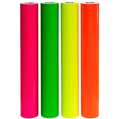 Abbildung von Finest Folia Neon Plotterfolie 6510 Fluorescent Selbstklebend Fluoreszierend Klebefolie (Neon Grün 69, 300 x 31 cm)