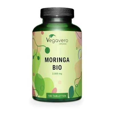 Abbildung von BIO Moringa Presslinge Hochdosiert 2000 mg pro Tag 100% QUALITÄT Oleifera aus Sri Lanka 180 Tabletten Vegan &amp; Ohne künstliche Zusatzstoffe Vegavero ®