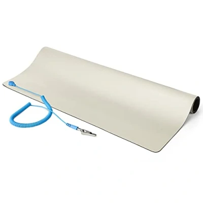 Abbildung von StarTech.com ESD Matte, Elektronikreparatur Antistatikmatte, Antistatische Matte/Tischmatte, lösbarer Erdungskabel mit Krokodilklemme, Unterlage, ANSI/ESD S 4.1, 60x120 cm (LG ANTI STATIC MAT)