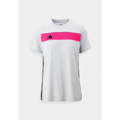 Abbildung von adidas Performance TIRO Essentials Tshirt print, Damen, Größe: Large, Clear grey/real magenta