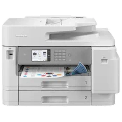 Abbildung von Brother MFC J5955DW Business Ink 4 in 1 Multifunktionsgerät mit DIN A3 Druckfunktion (30 Seiten/Min, Tintenstrahl, USB, LAN, WLAN, Duplexdruck) weiß/grau 545 x 436 375 mm (BxTxH)