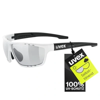 Abbildung von uvex sportstyle 706 V Sportbrille für Damen und Herren selbsttönend beschlagfrei white black matt/smoke one size