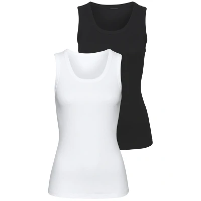 Abbildung von Vivance TANK 2 PACK Top Schwarz weiß, Damen, Größe: 32/34, weiß