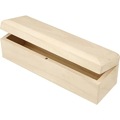 Abbildung von CREATIV 577330 Rechteckige Holzbox mit Magnetverschluss, Deckel zum Aufklappen, Holz