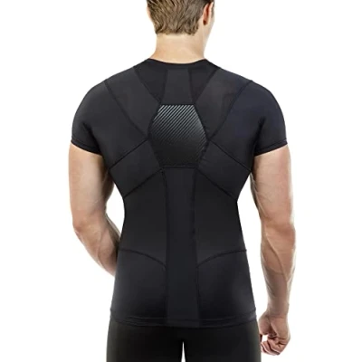 Abbildung von Relaxsan Posture 4070 RP (Schwarz S) Haltungskorrektur Rücken Herren T Shirt, Corrector, Haltungstrainer, Atmungsaktiv