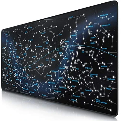 Abbildung von CSL XXL Mauspad Gaming 900x400 mm Mousepad groß Tischunterlage Large Size verbessert Präzision und Geschwindigkeit auch für Roccat Razer Logitech Maus Tastatur Sternzeichen